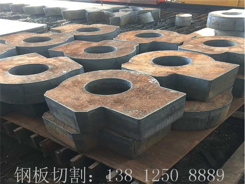 鋼板切割連體軸承座、300厚度鋼板切割牌坊件